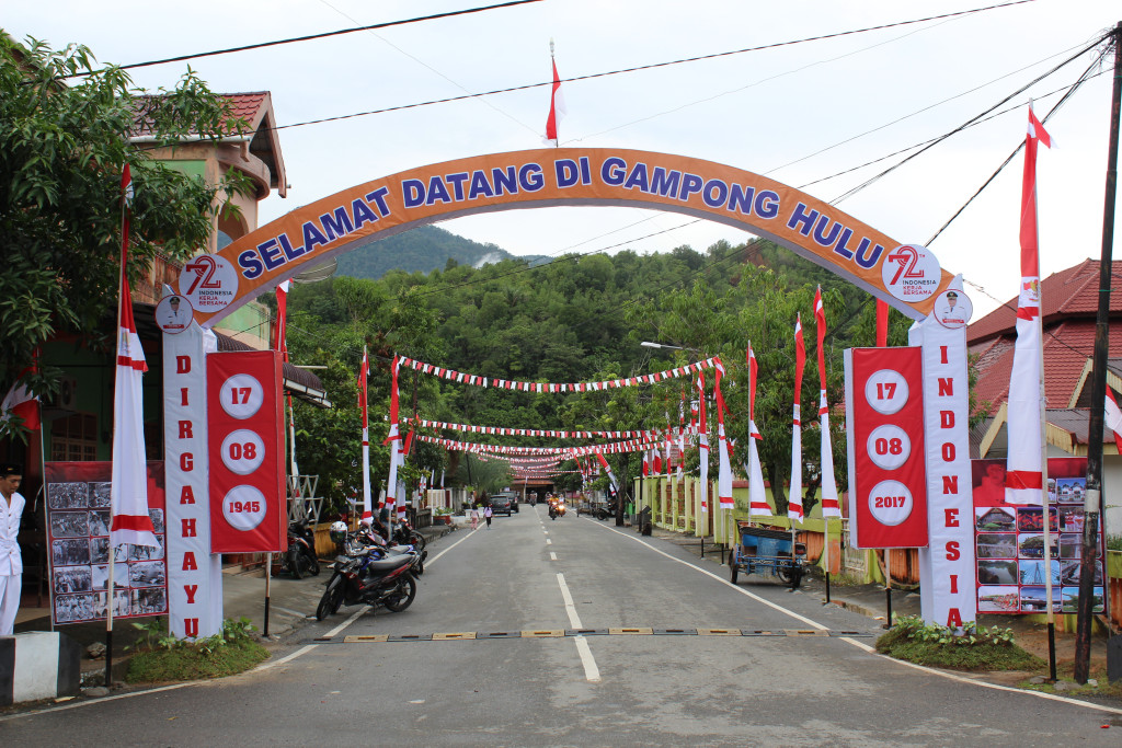 Pintu Gerbang Gampong Hulu. Memperingati Hari Ulang Tahun Republik Indonesia Yang Ke 72